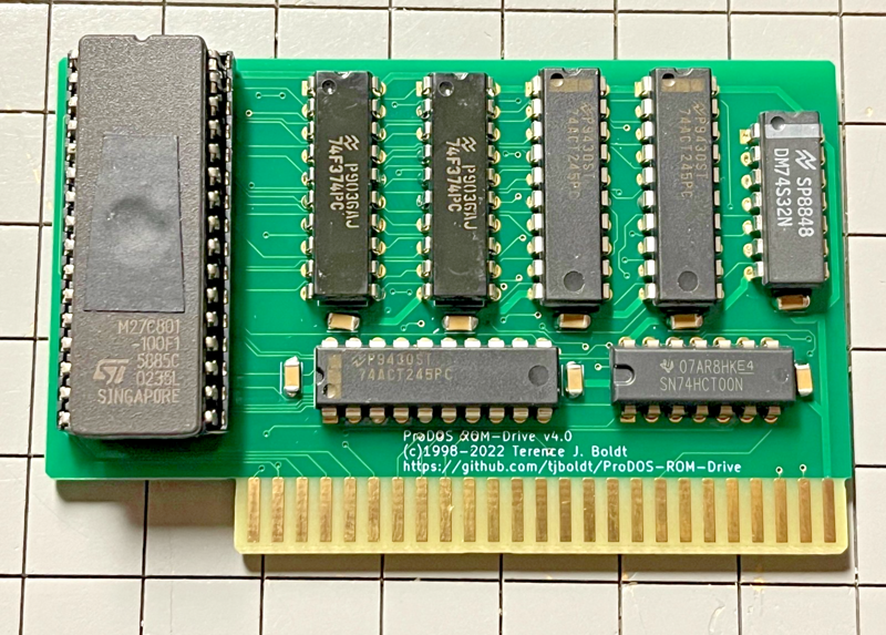 Apple II ProDOS bootable 1MB read-only drive v4.0  By TJBOLDT