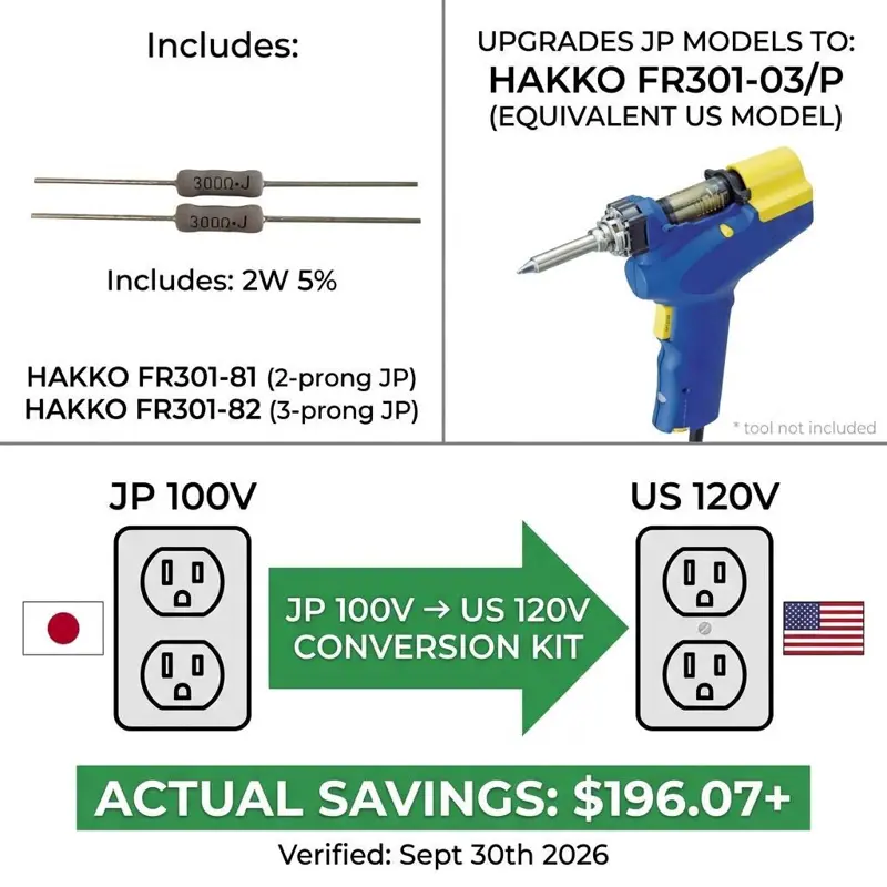 Hakko FR301 JP to US 120V Conversion Kit