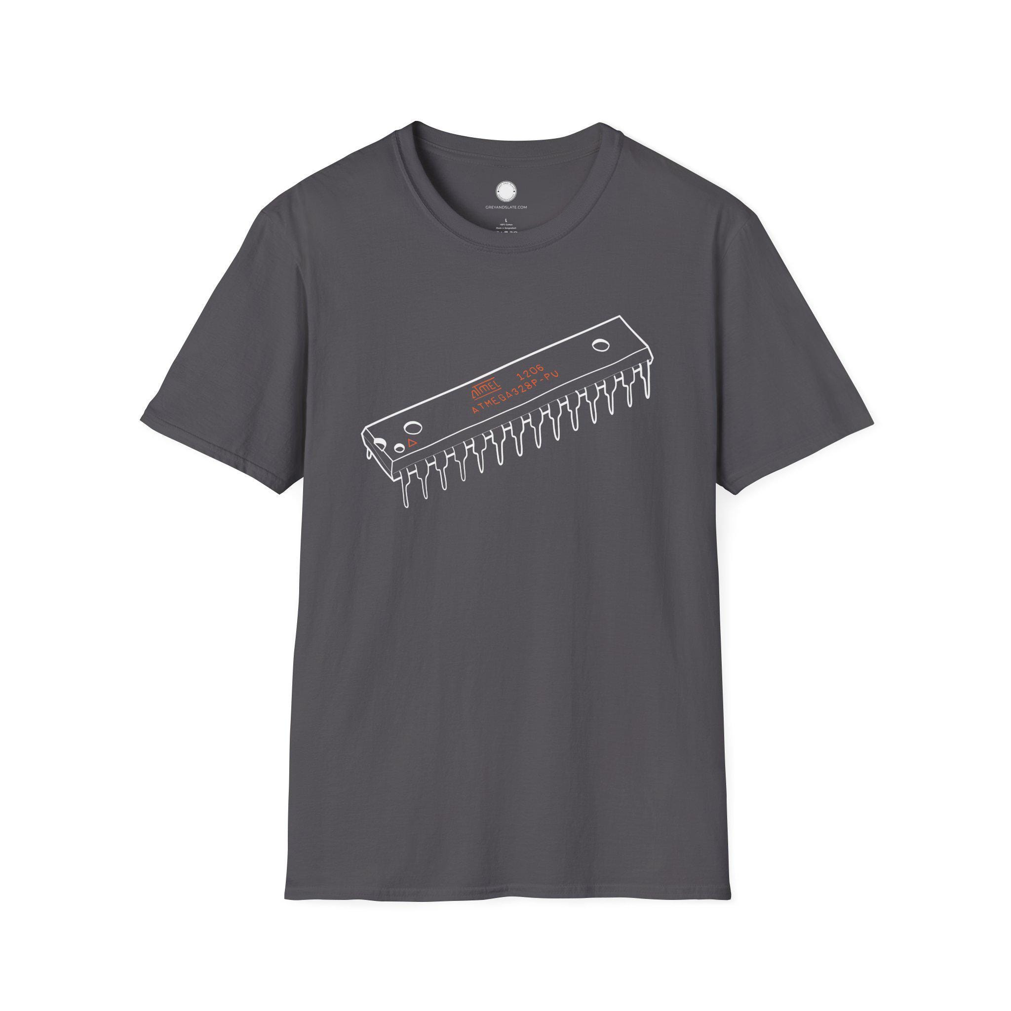 Famous ATmega328P Microcontroller Tee | Hand-Drawn Arduino Heart Chip Electronic