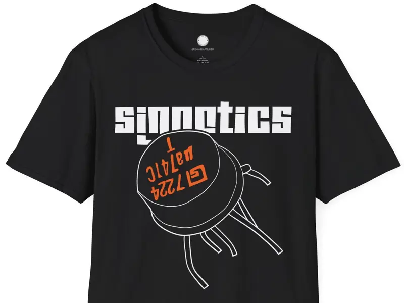 Vintage µA741 Opamp T-Shirt | Signetics Operational Amplifier | Hand-Drawn Elect