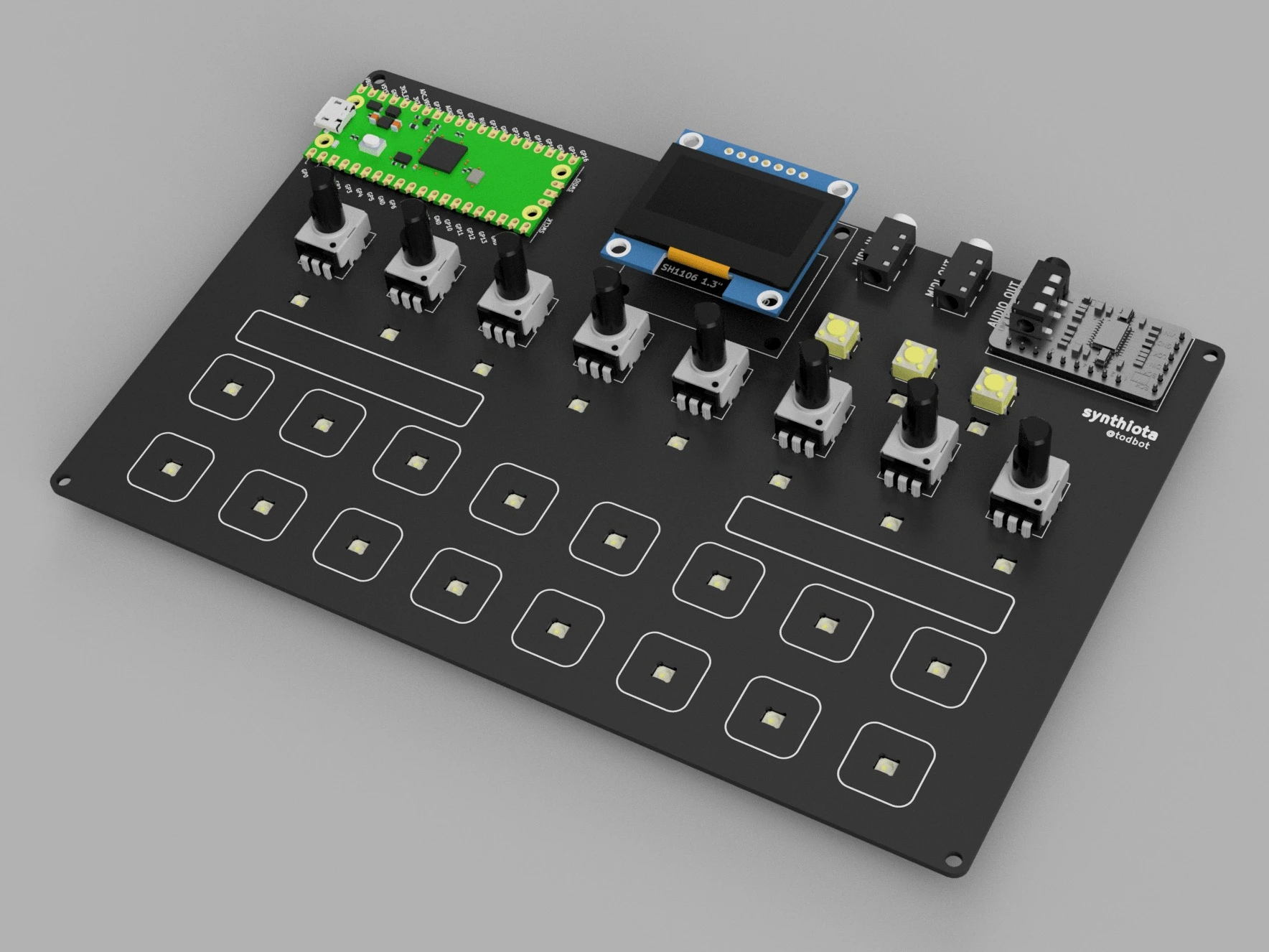 synthiota Pico/Pico2-based board for playing with synthesizers in CircuitPython