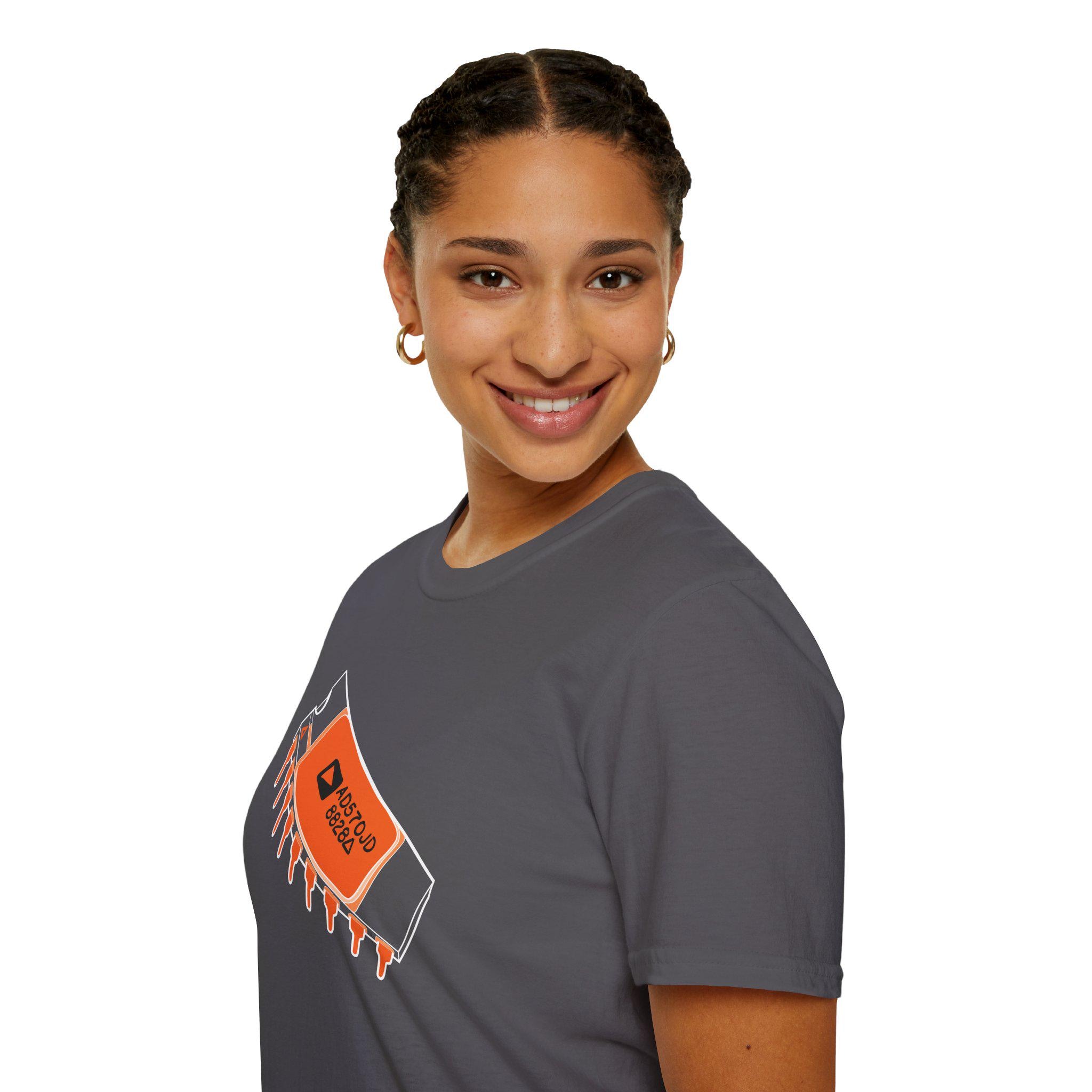 Analog Devices AD570 ADC Chip T-Shirt | Hand-drawn Minimalist Vintage Computer H