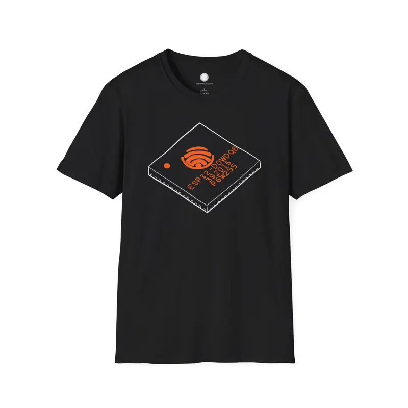 Popular ESP32 Chip Tee | Minimalist IoT Microcontroller Hand-drawn Sketch T-Shir