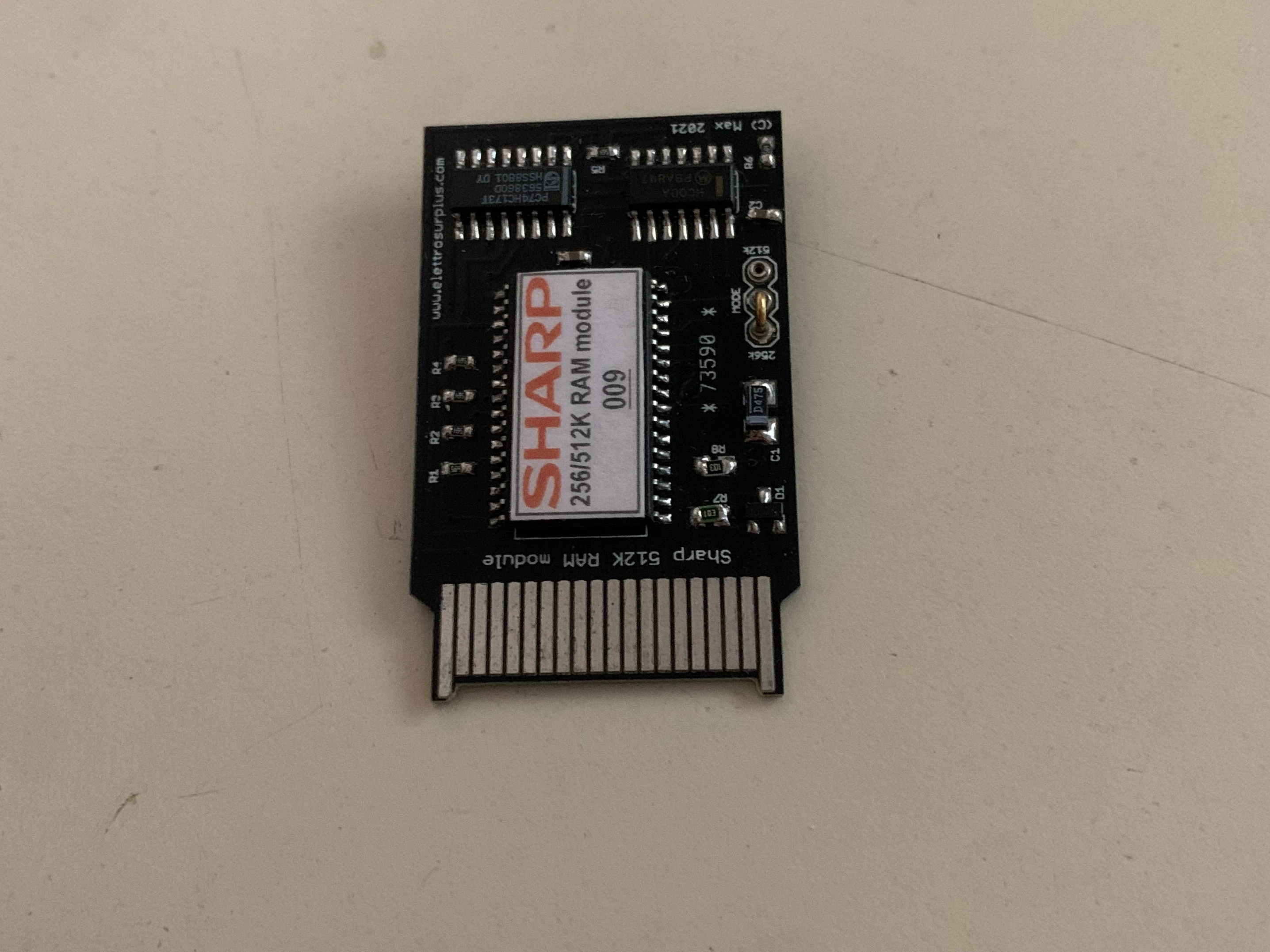 Sharp PC-1600 256k / 512k RAM module