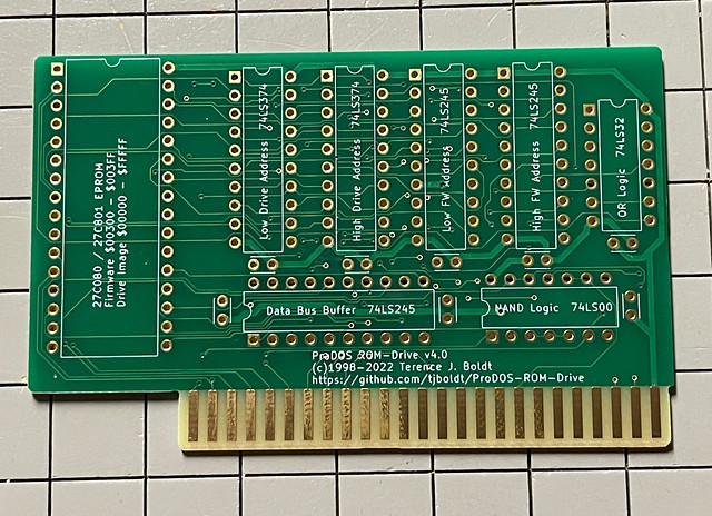 Apple II ProDOS 1MB read-only drive v4.0 PCB Only