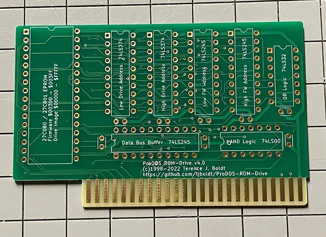 Apple II ProDOS 1MB read-only drive v4.0 PCB Only