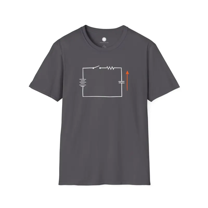 Electrical Engineer T-Shirt: Hand-Drawn RC Switch Circuit Schematic | Resistor C