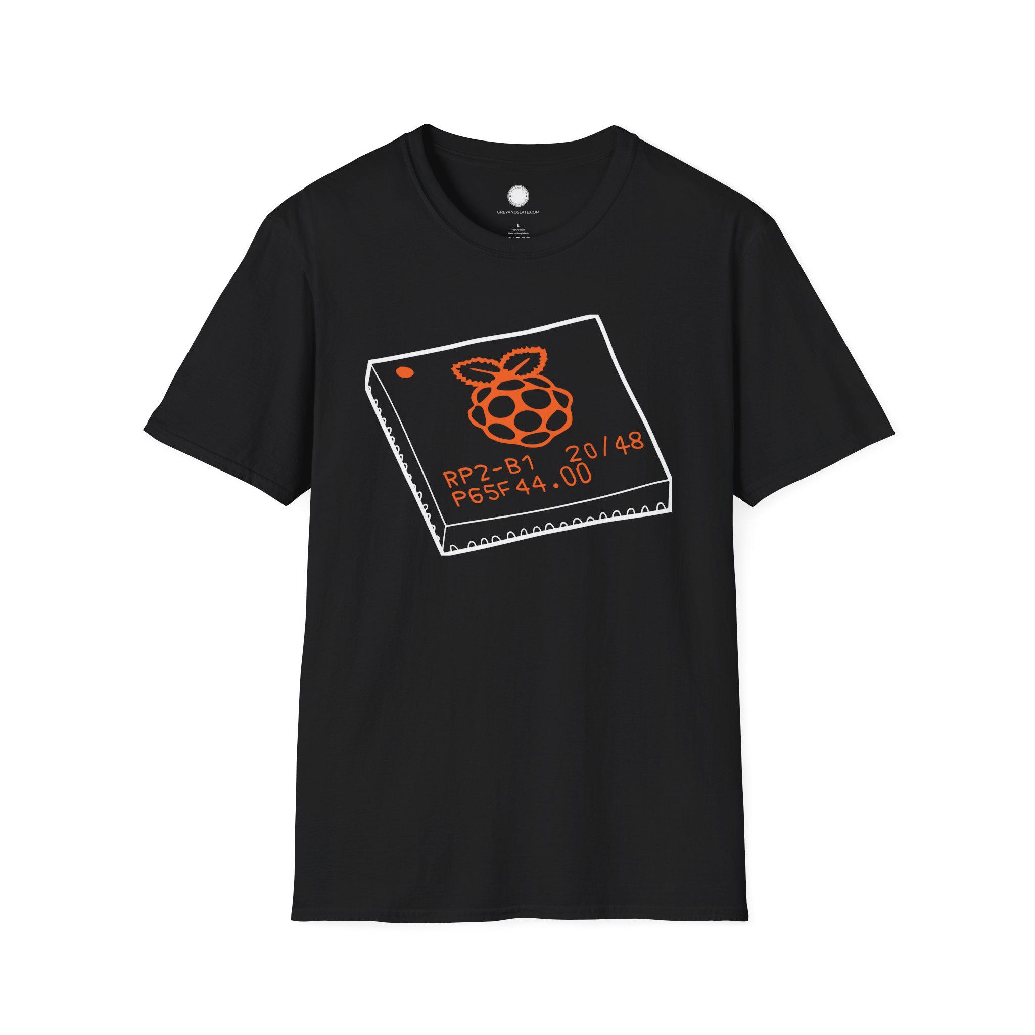 Hand-Drawn RP2040 Raspberry Pi Chip T-Shirt | Silicon Art Tee | Microcontroller 