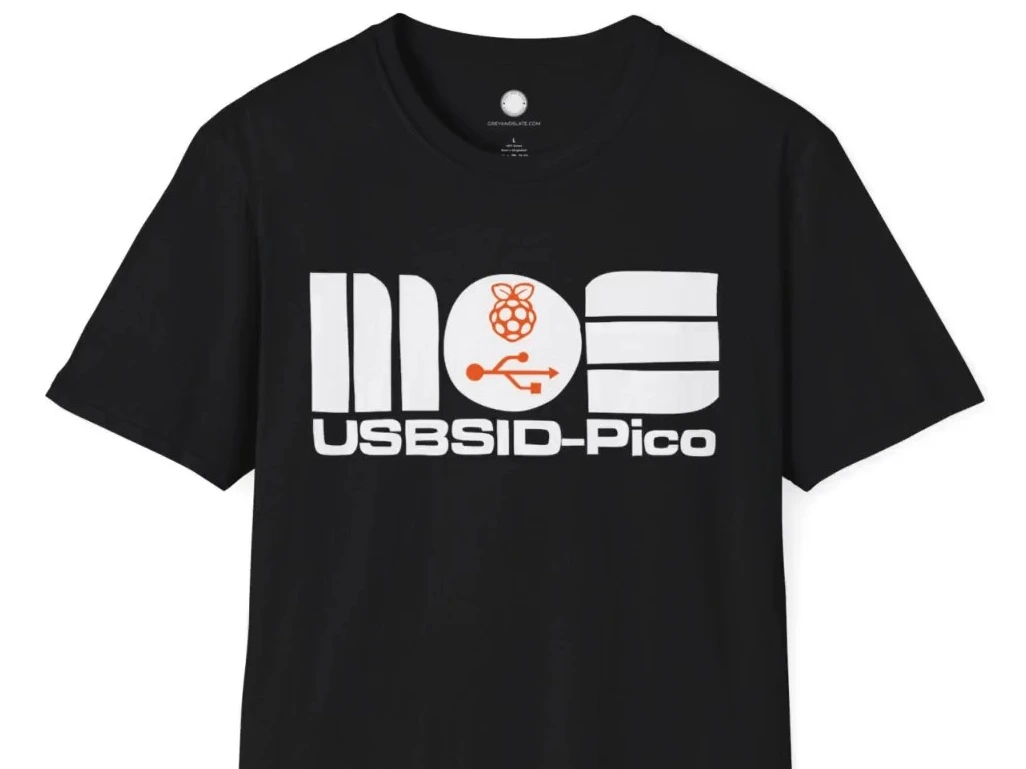 USBSID-Pico Chiptune Logo Shirt Hand-Drawn