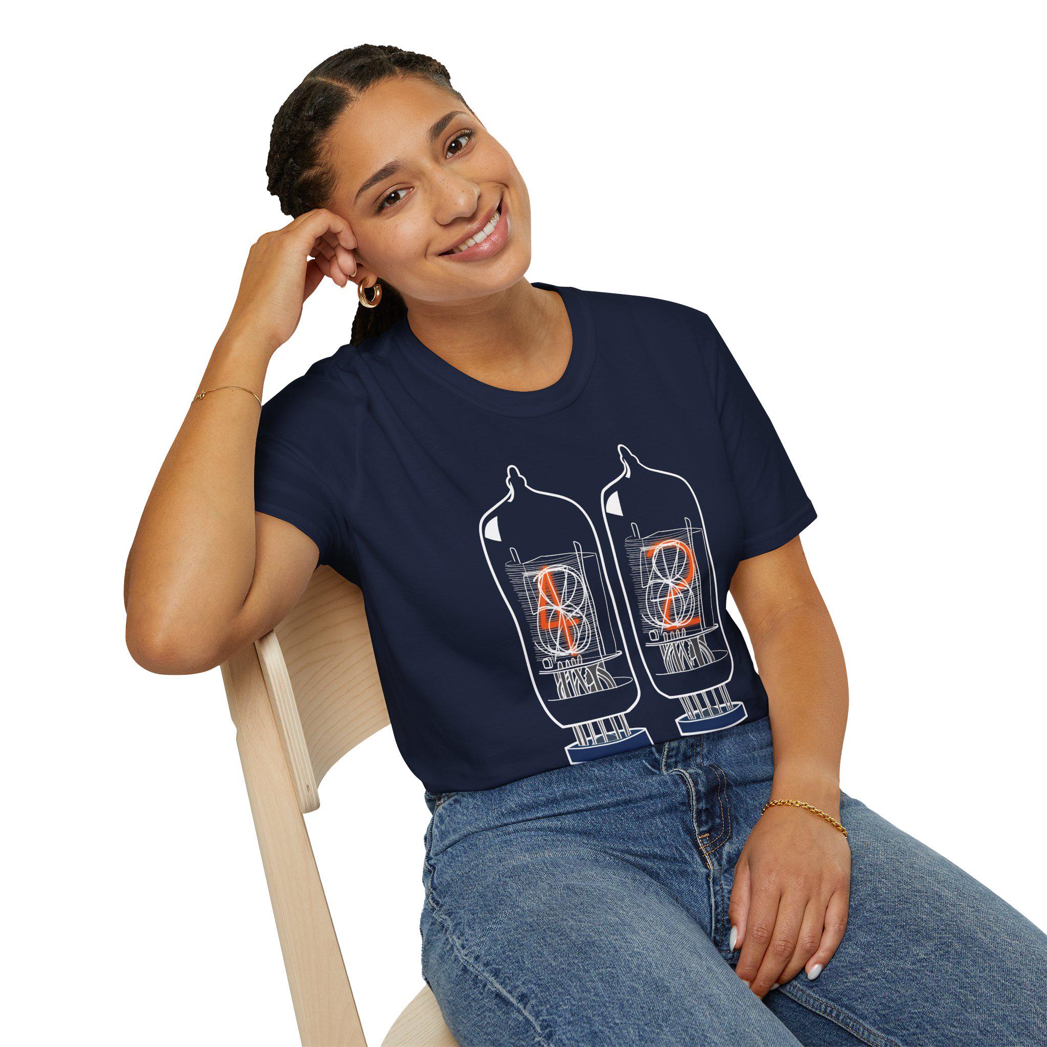 Nixie Tube Electronics T-Shirt | Vintage Display Technology Retro Computing Hard
