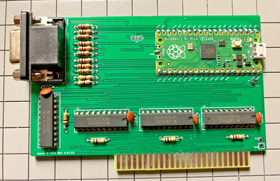 APPLE II and II+ VGA Graphics Card Sharp Graphics! Fully Built and Programmed