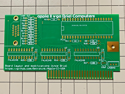 APPLE II, II+, IIe VGA Graphics Card, Blank PCB only