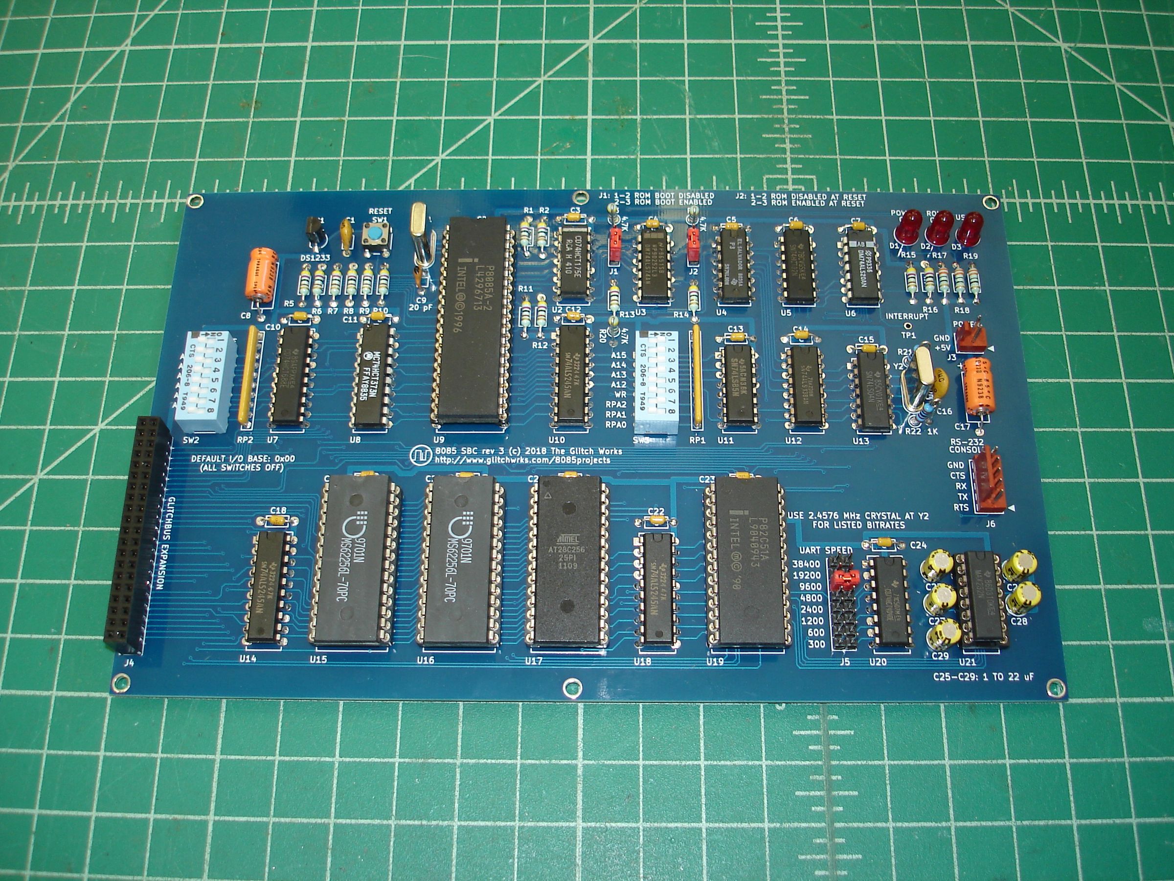 Glitch Works 8085 SBC rev 3 Single Board Computer