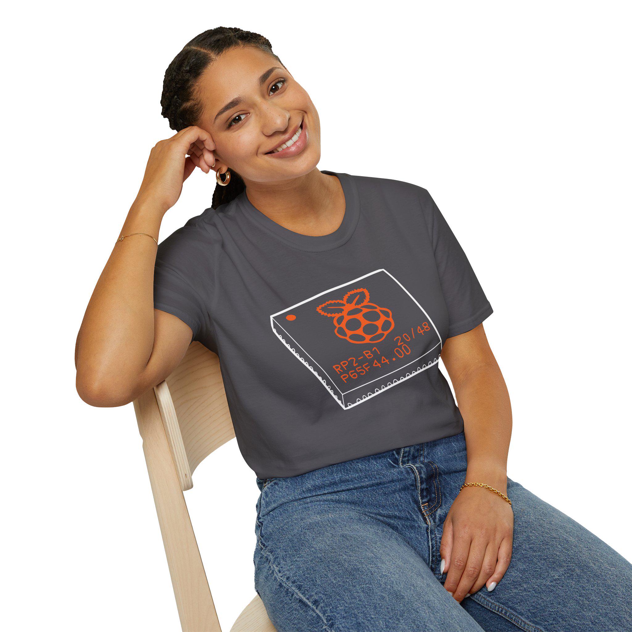 Hand-Drawn RP2040 Raspberry Pi Chip T-Shirt | Silicon Art Tee | Microcontroller 