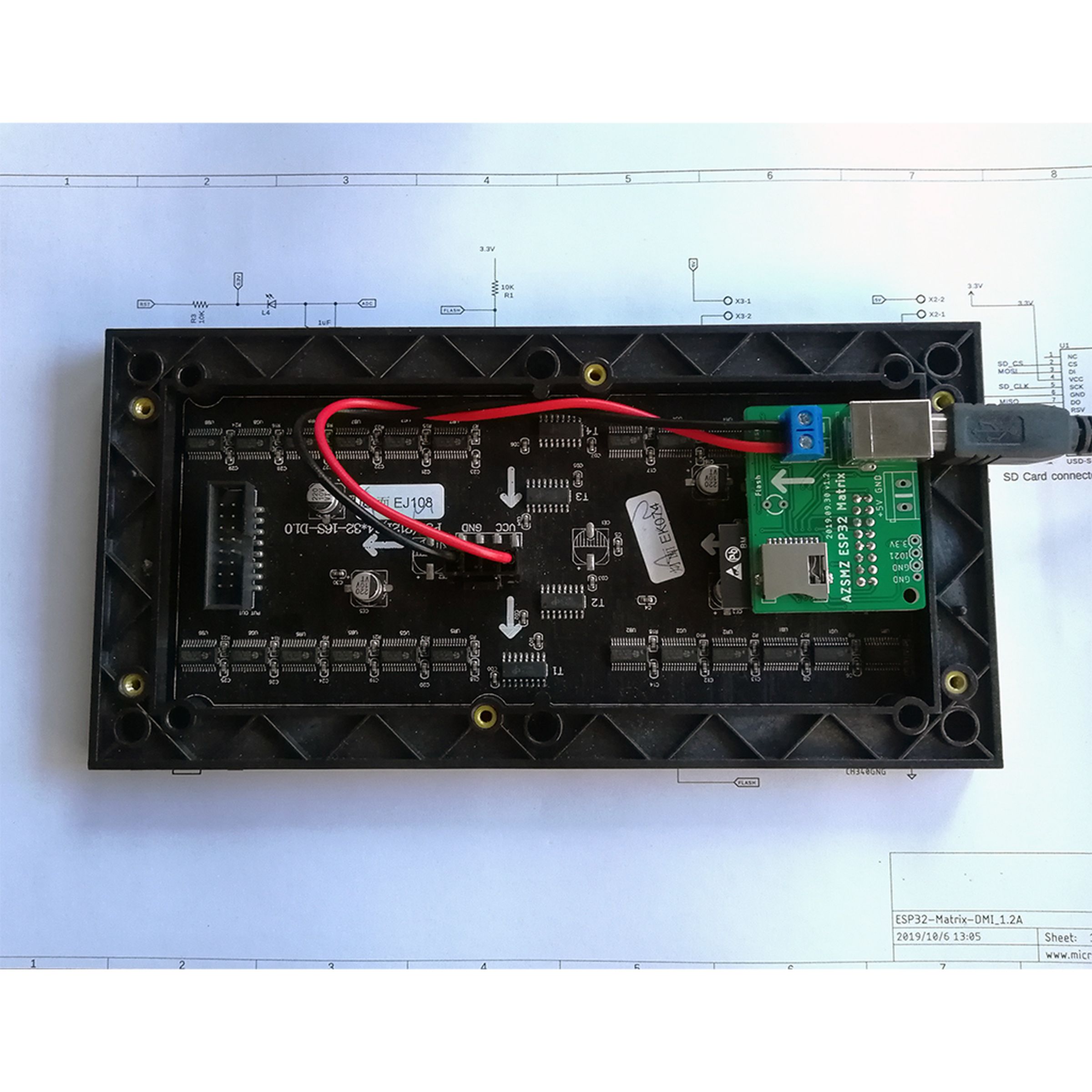ESP32 RGB LED(HUB 75 type) Matrix panel Controller