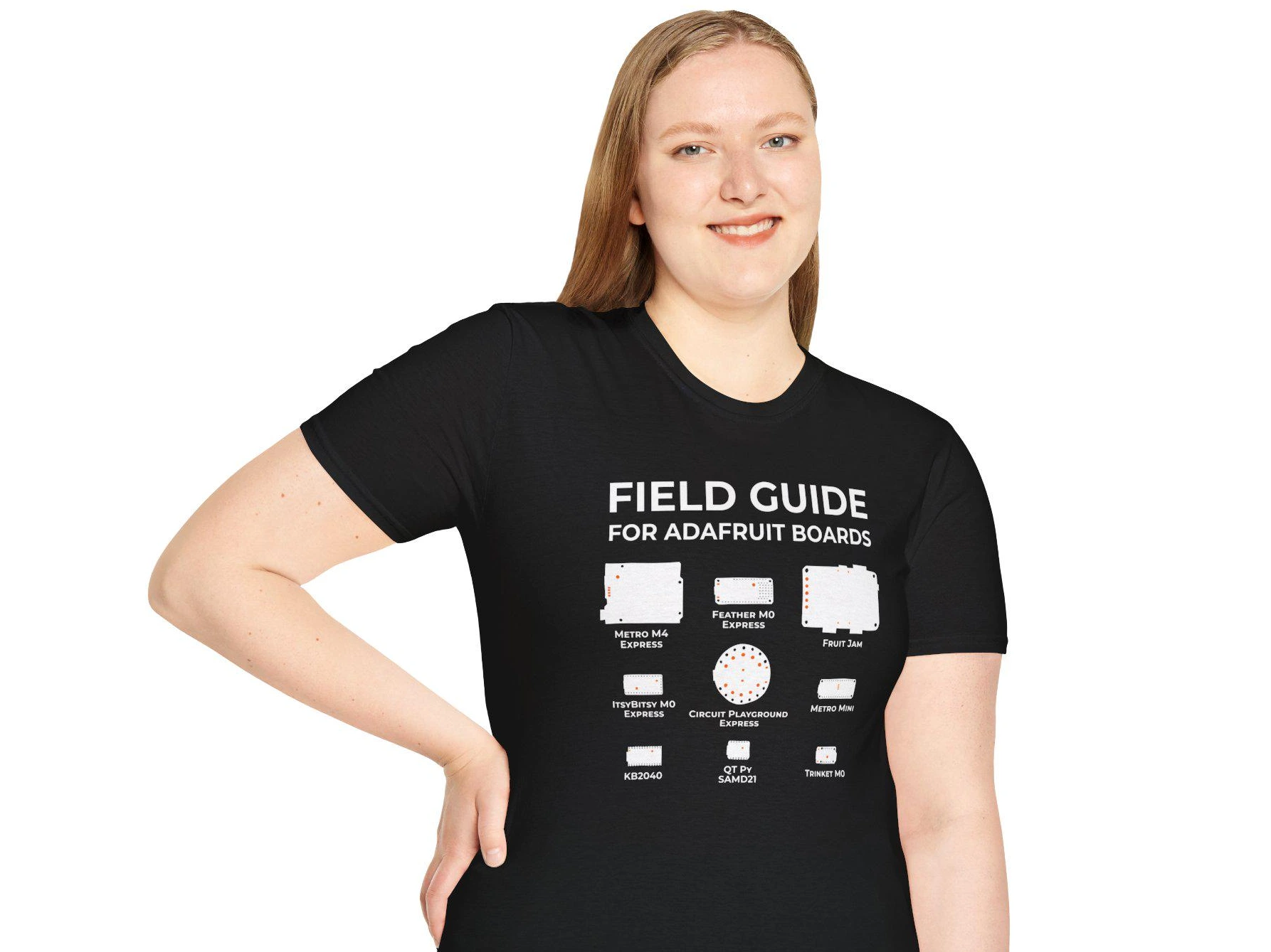 Adafruit Circuit Board Field Guide T-Shirt | Hand-Drawn ID Silhouette | Arduino 