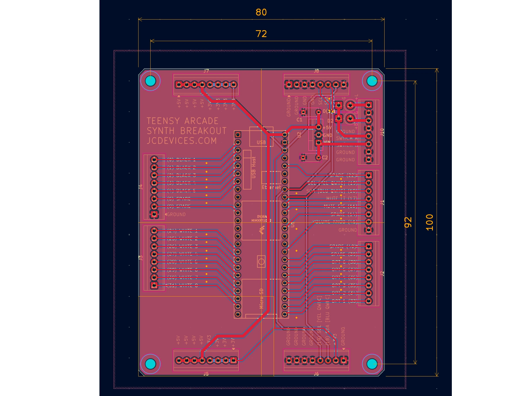 Teensy 4.1 Screw Terminal Breakout - Arcade, Synth & More!