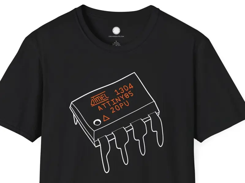 Beloved ATtiny85 Microcontroller Tee | Minimalist Hand-Drawn Electronics Chip T-