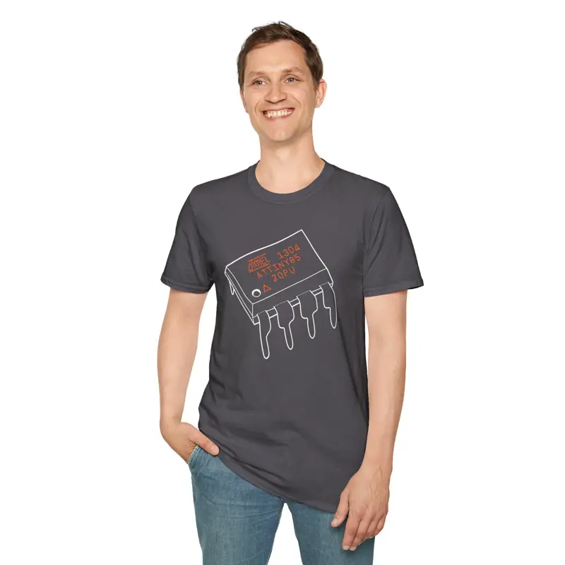 Beloved ATtiny85 Microcontroller Tee | Minimalist Hand-Drawn Electronics Chip T-