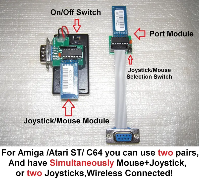 Wireless Bluetooth 9Pin Mouse Joystick Adapter