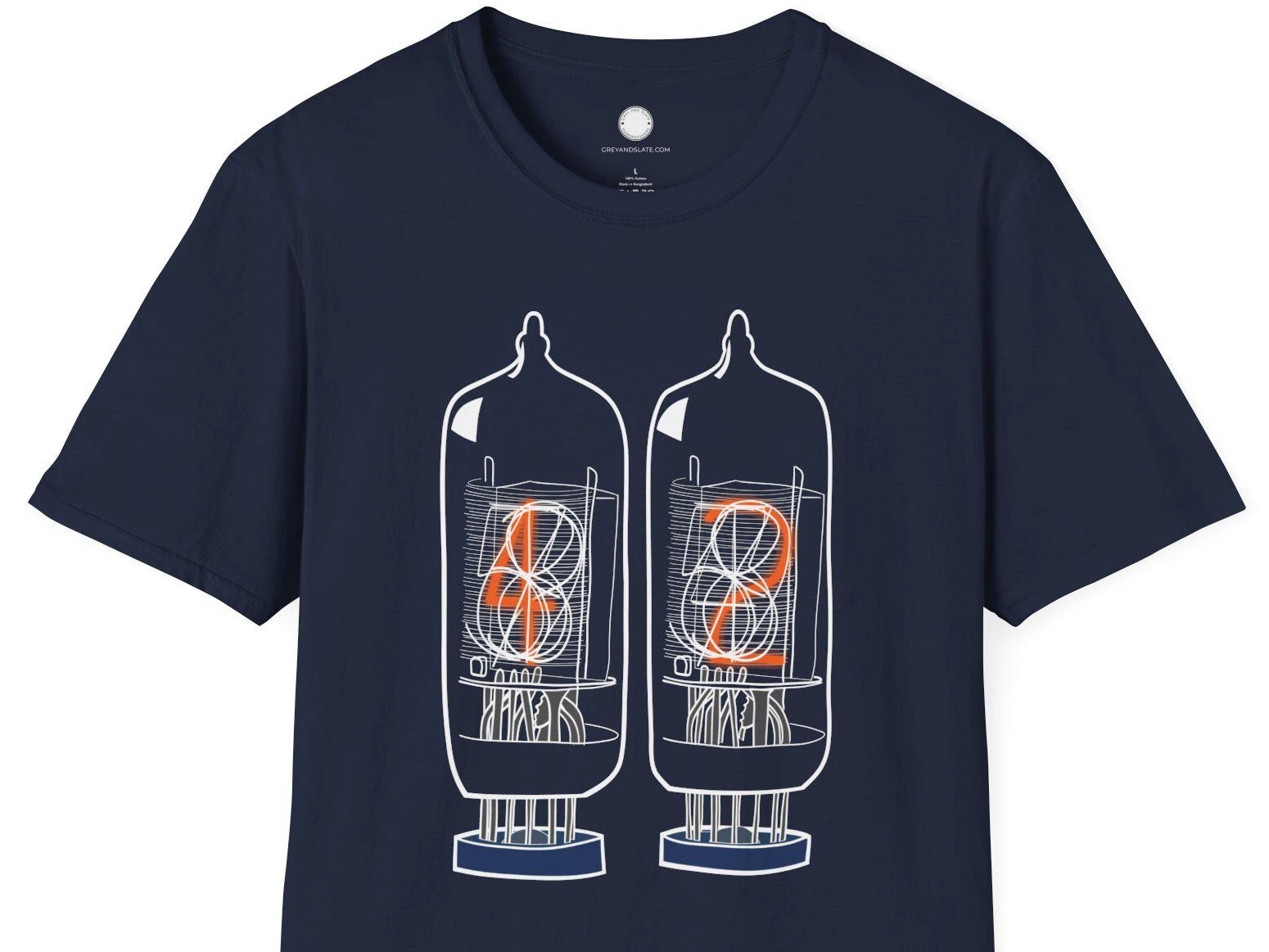 Nixie Tube Electronics T-Shirt | Vintage Display Technology Retro Computing Hard