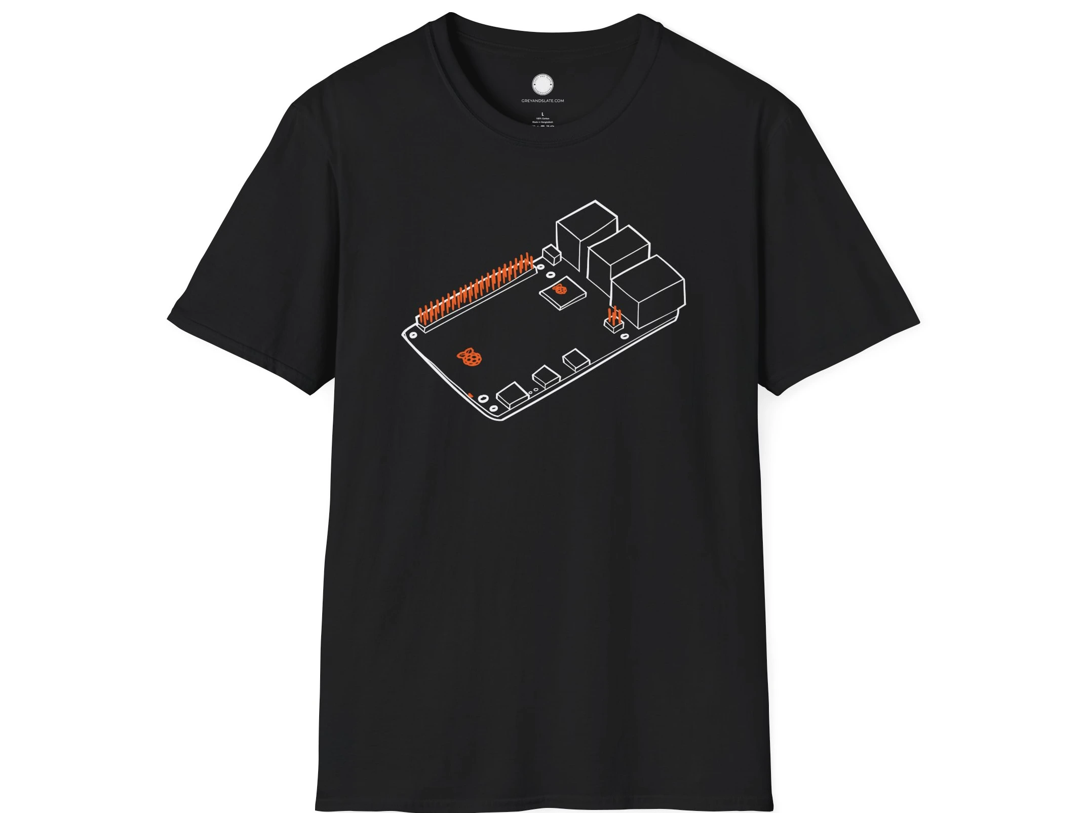 Raspberry Pi 5 T-Shirt, Hand-Drawn