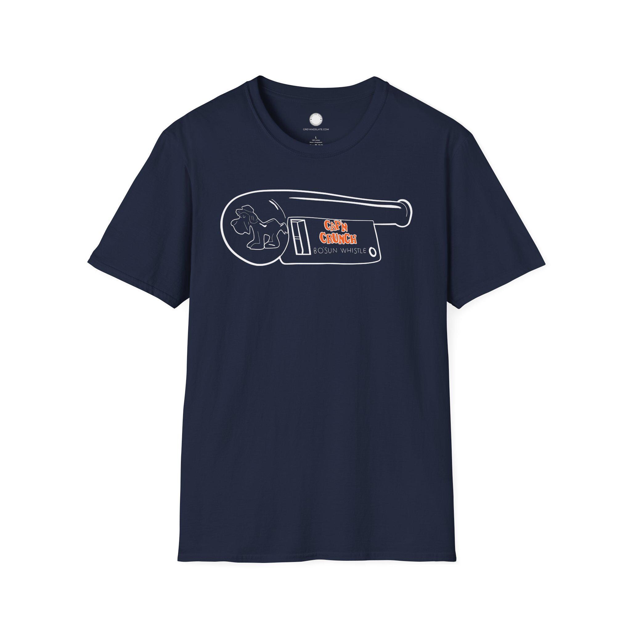 Cap'n Crunch Whistle T-Shirt Hand-Drawn | Phone Phreaking History | 2600 Hz Hack