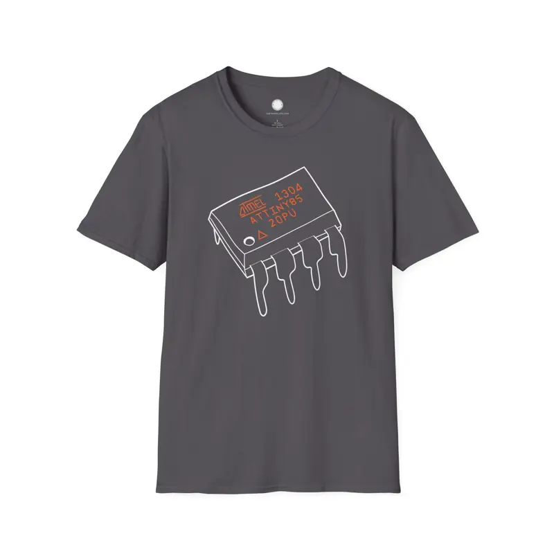 Beloved ATtiny85 Microcontroller Tee | Minimalist Hand-Drawn Electronics Chip T-