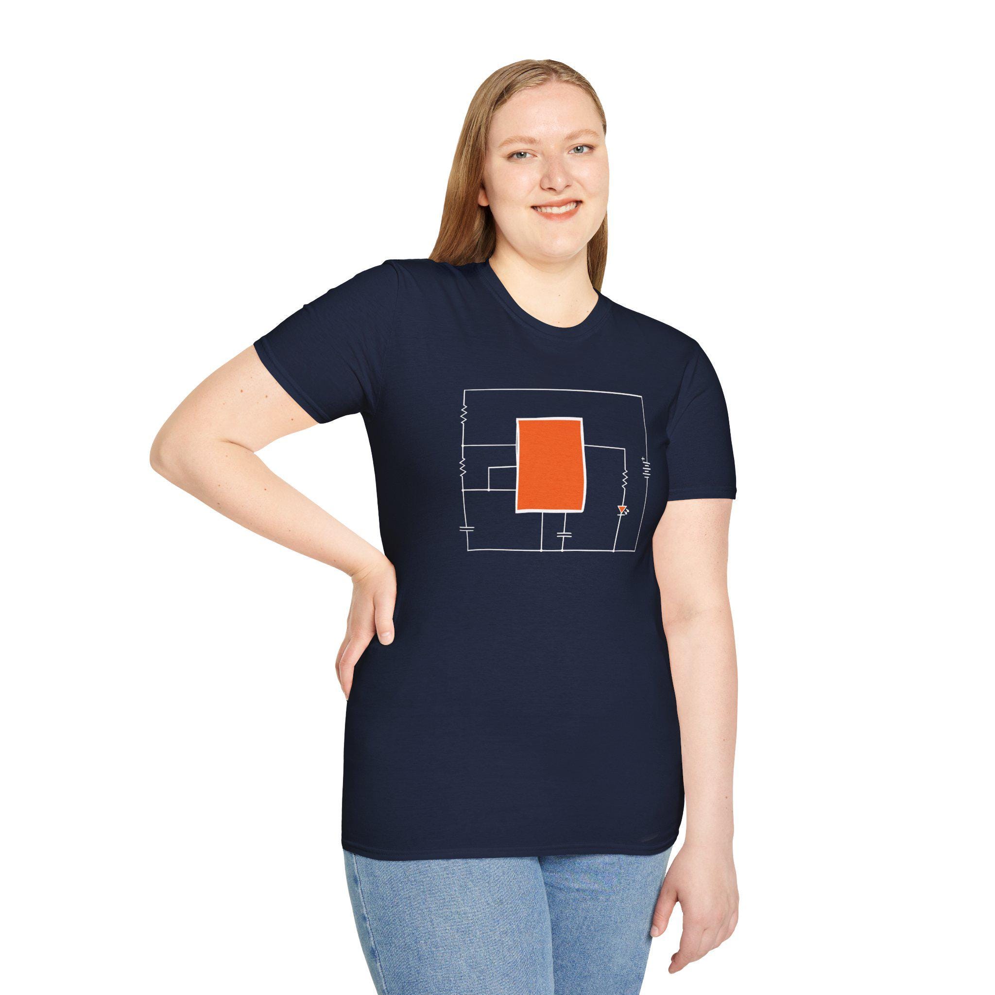Hand Drawn 555 Timer Schematic Electronics Tee | Electrical Engineer Hardware Ha