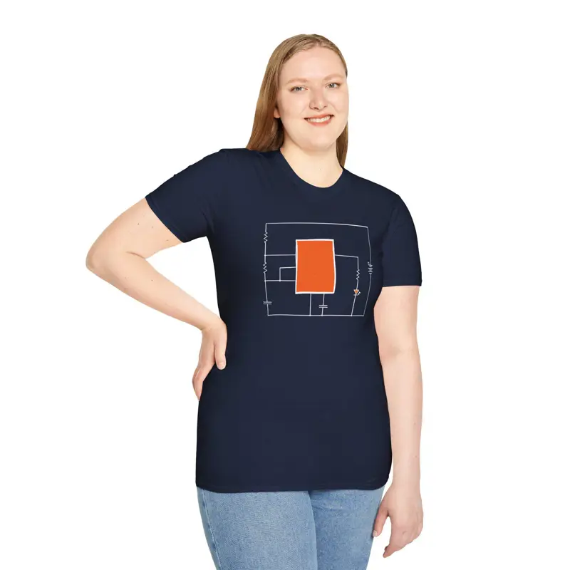 Hand Drawn 555 Timer Schematic Electronics Tee | Electrical Engineer Hardware Ha