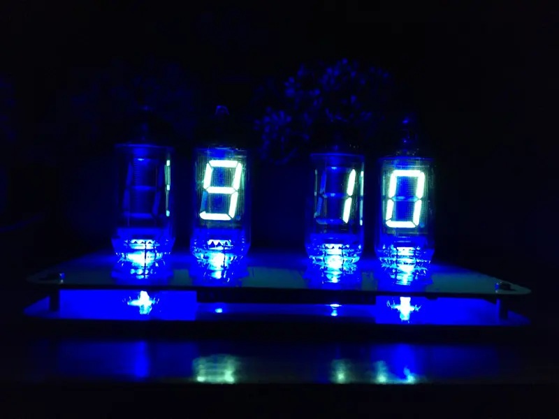 VFD Vacuum Fluorescent Clock 4 Digit IV-11 Tubes