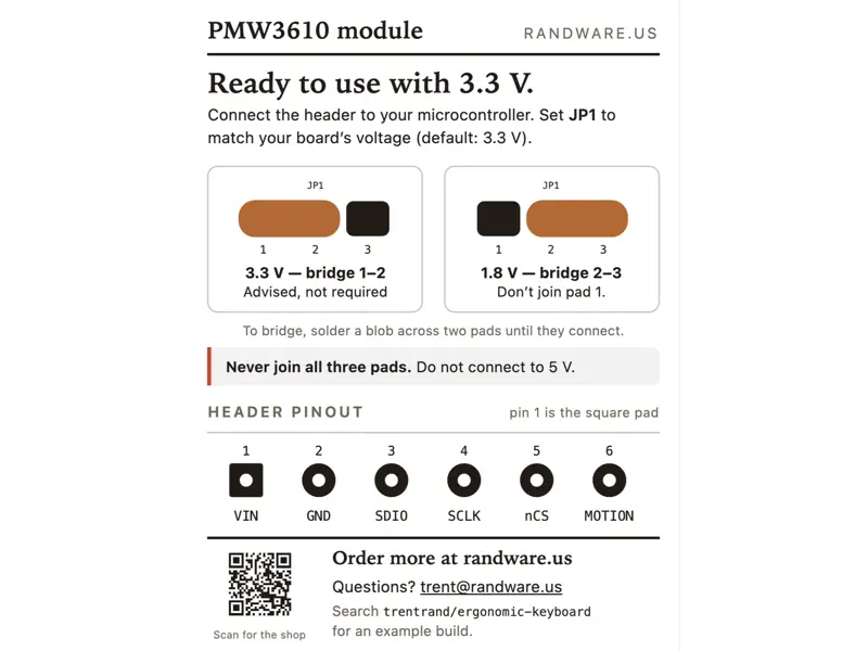 PMW3610 Breakout Board