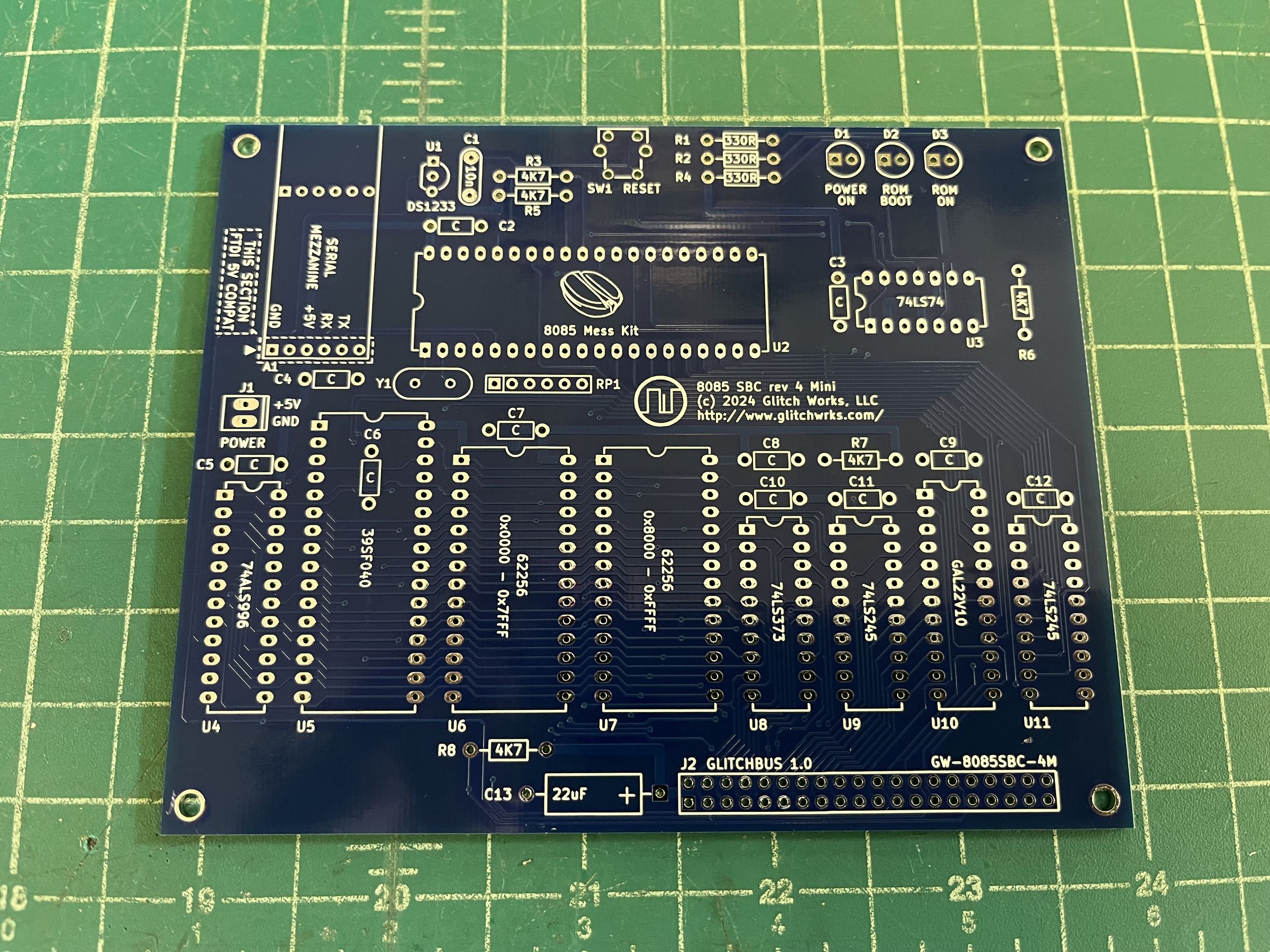 Glitch Works 8085 SBC rev 4 Mini