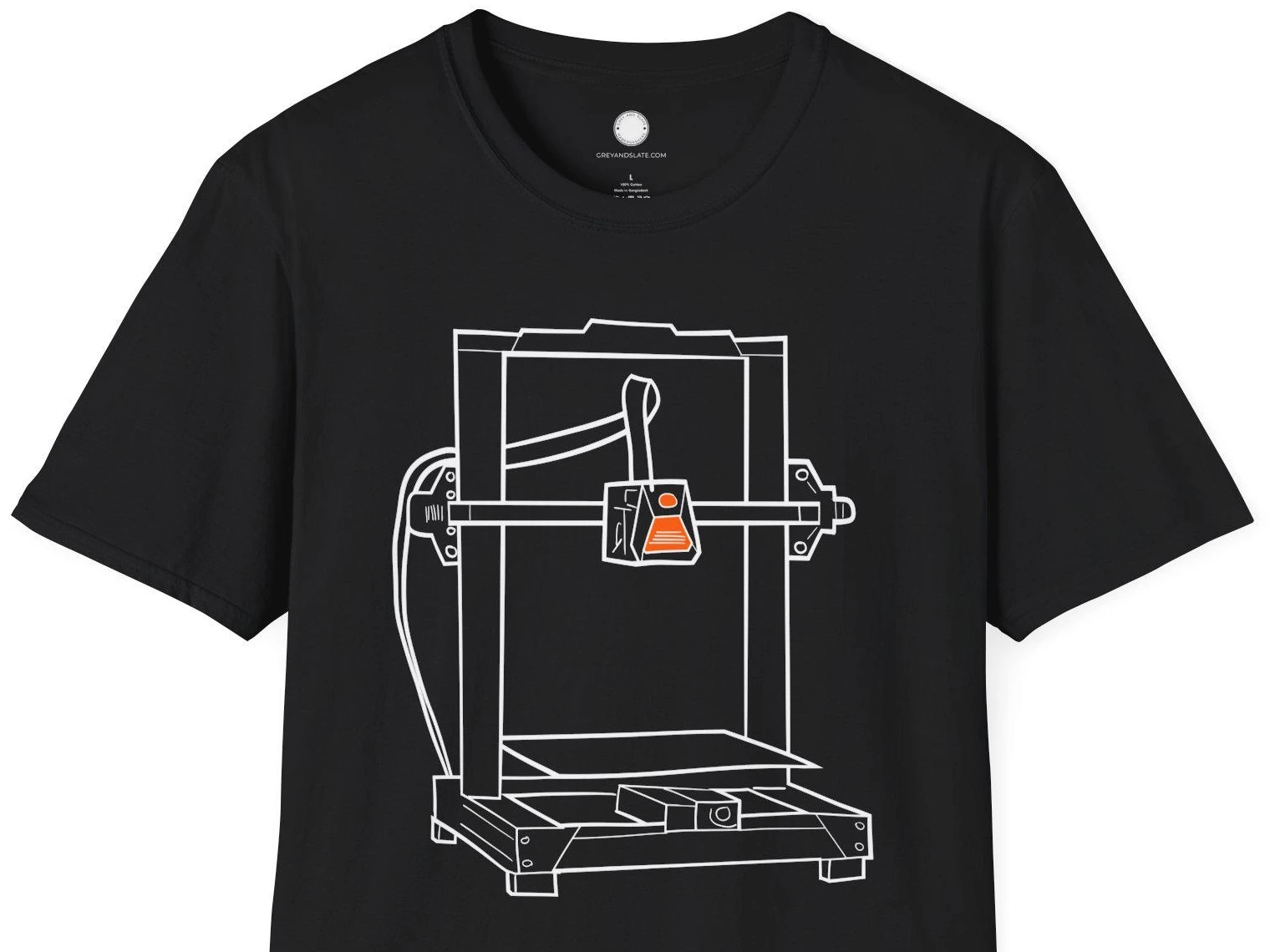 Hand-Drawn 3D Printer T-Shirt | Tech Line Art | Minimalist Maker Gift Engineerin