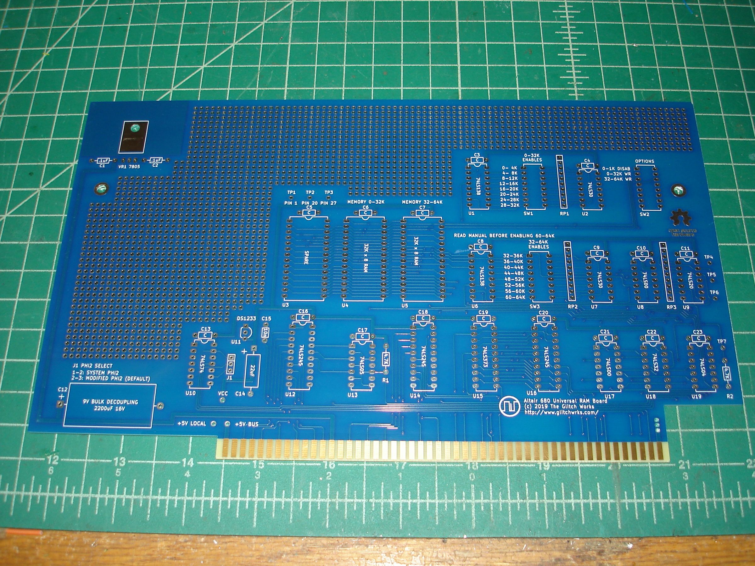 Glitch Works Altair 680 Universal 64K RAM Board