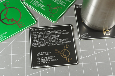 Transistor Diagram & Facts PCB Coaster [NPN, PNP]