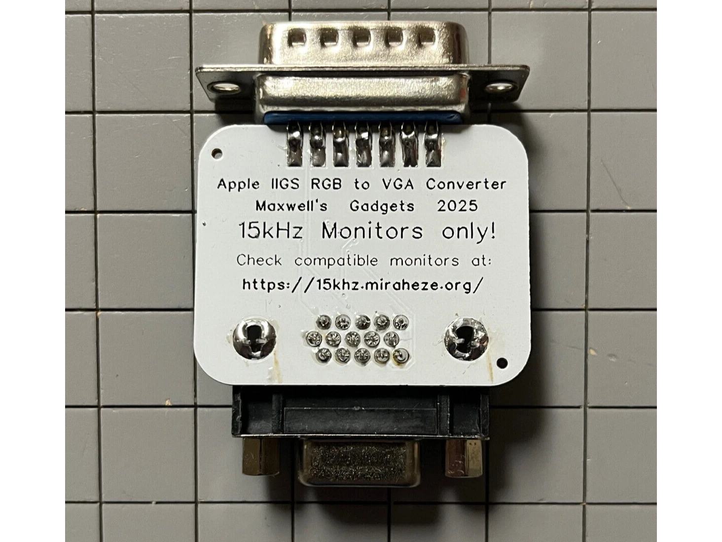Apple IIGS VGA Adapter with Sync Separator Sharp Graphics