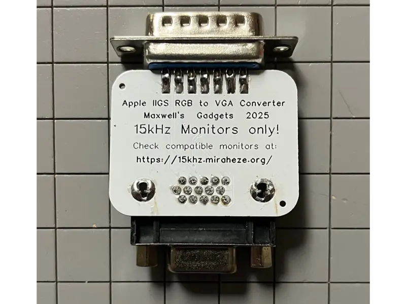 Apple IIGS VGA Adapter with Sync Separator Sharp Graphics