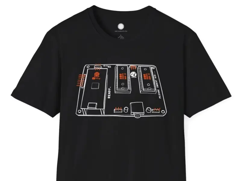 USBSID-Pico Chiptune Board Shirt Hand-Drawn