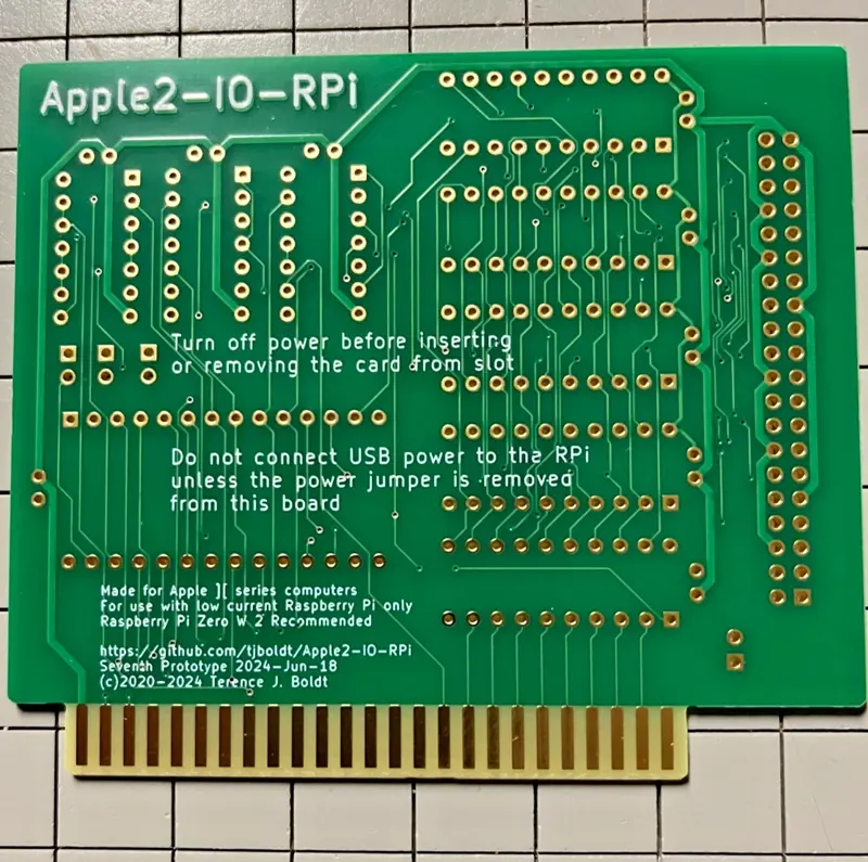 Apple2-IO-RPi Apple II Raspberry Pi Storage and Network Interface PCB