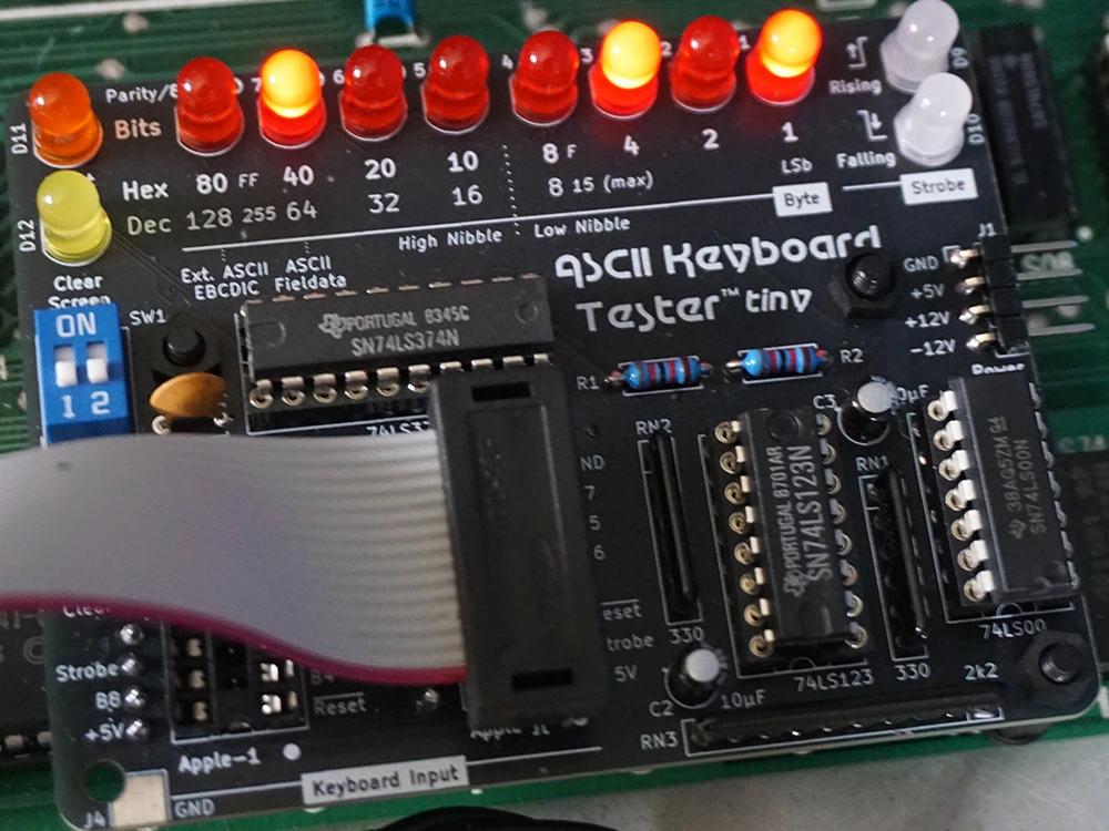 ASCII Keyboard Tester Tiny ~ Apple-1 and Apple ][