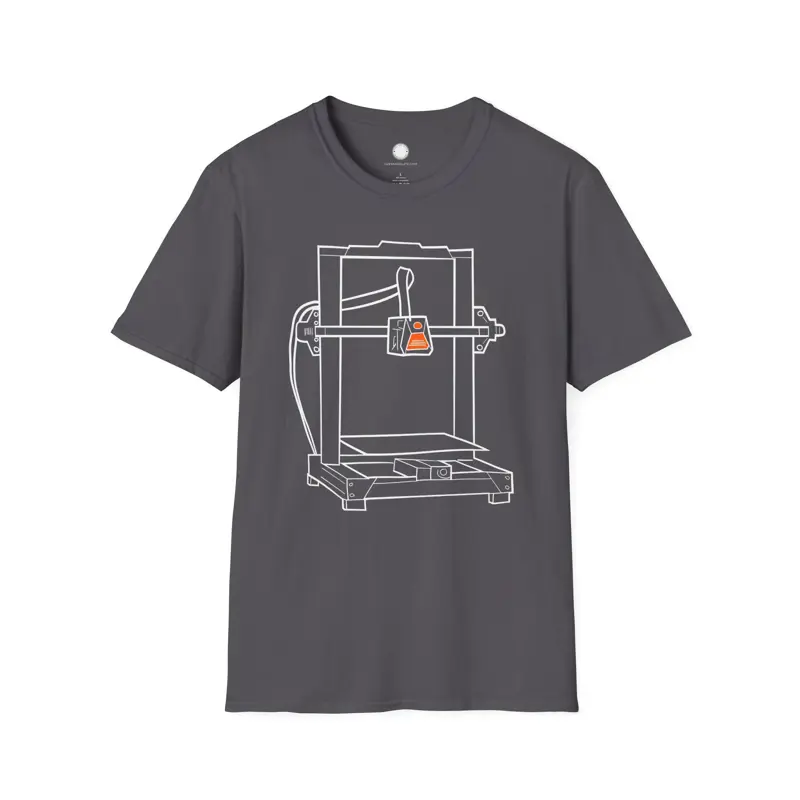 Hand-Drawn 3D Printer T-Shirt | Tech Line Art | Minimalist Maker Gift Engineerin