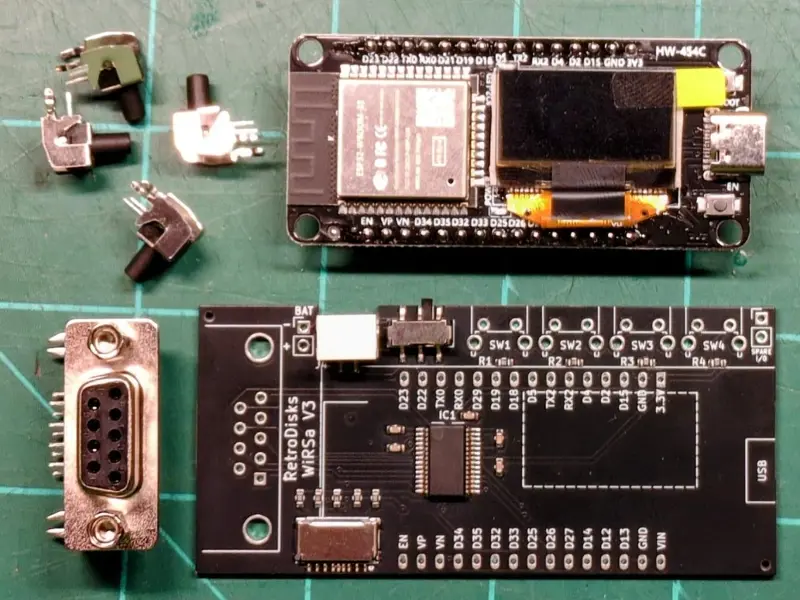 WiRSa v3 Wifi RS232 Serial Modem with SD Reader, SLIP, PPP, Telnet