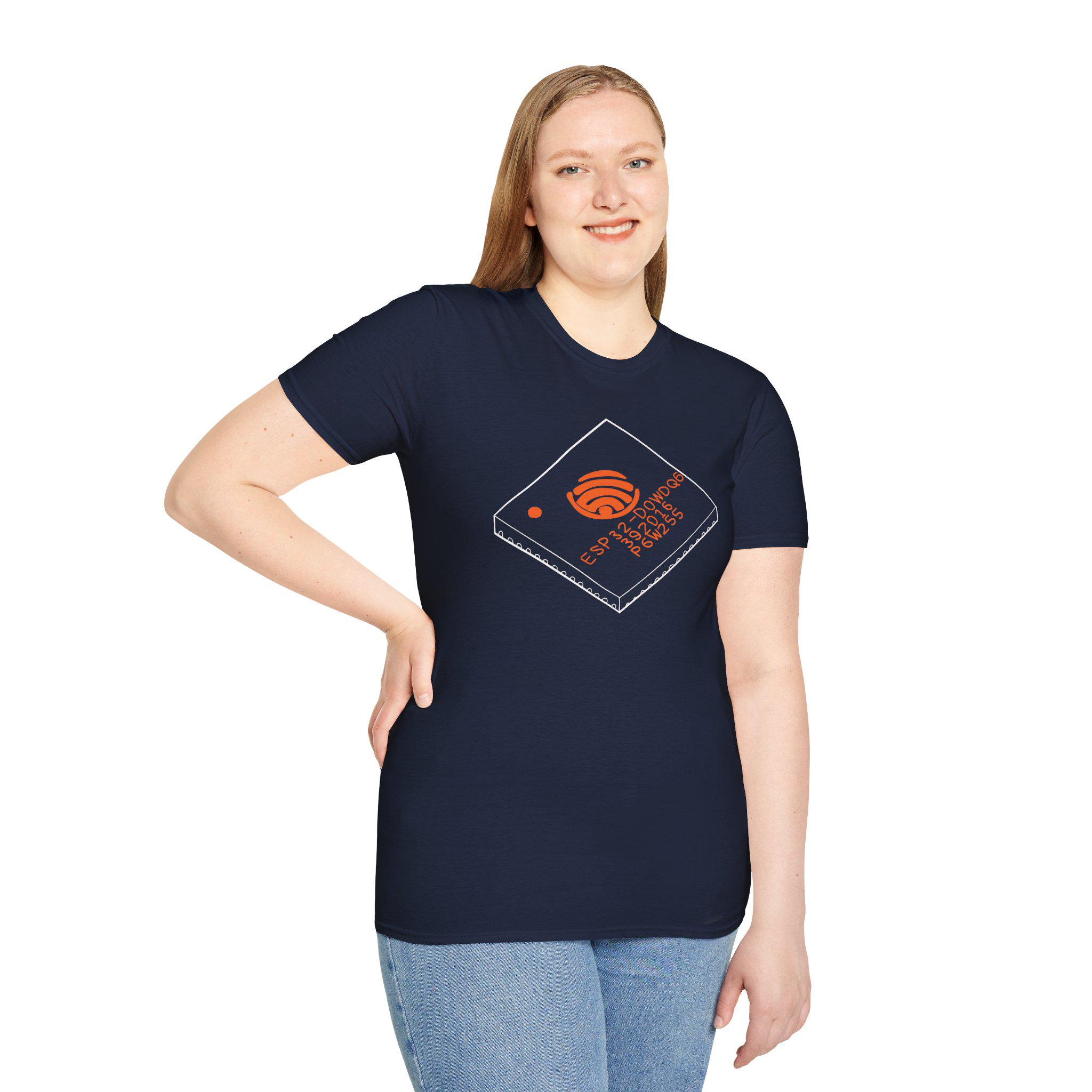 Popular ESP32 Chip Tee | Minimalist IoT Microcontroller Hand-drawn Sketch T-Shir