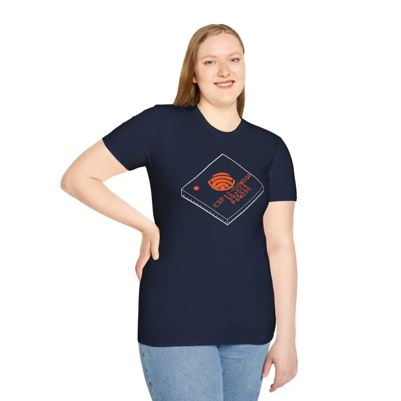 Popular ESP32 Chip Tee | Minimalist IoT Microcontroller Hand-drawn Sketch T-Shir