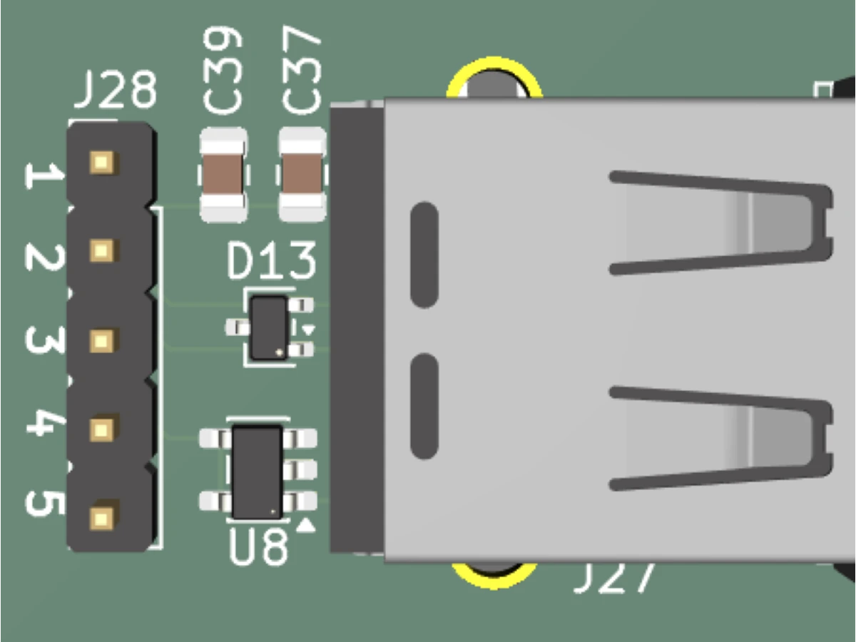 USB-A Breakout Module (ESD + Plug & Play)