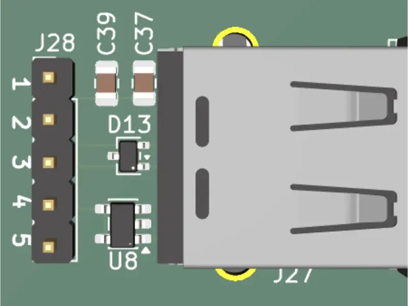 USB-A Breakout Module (ESD + Plug & Play)