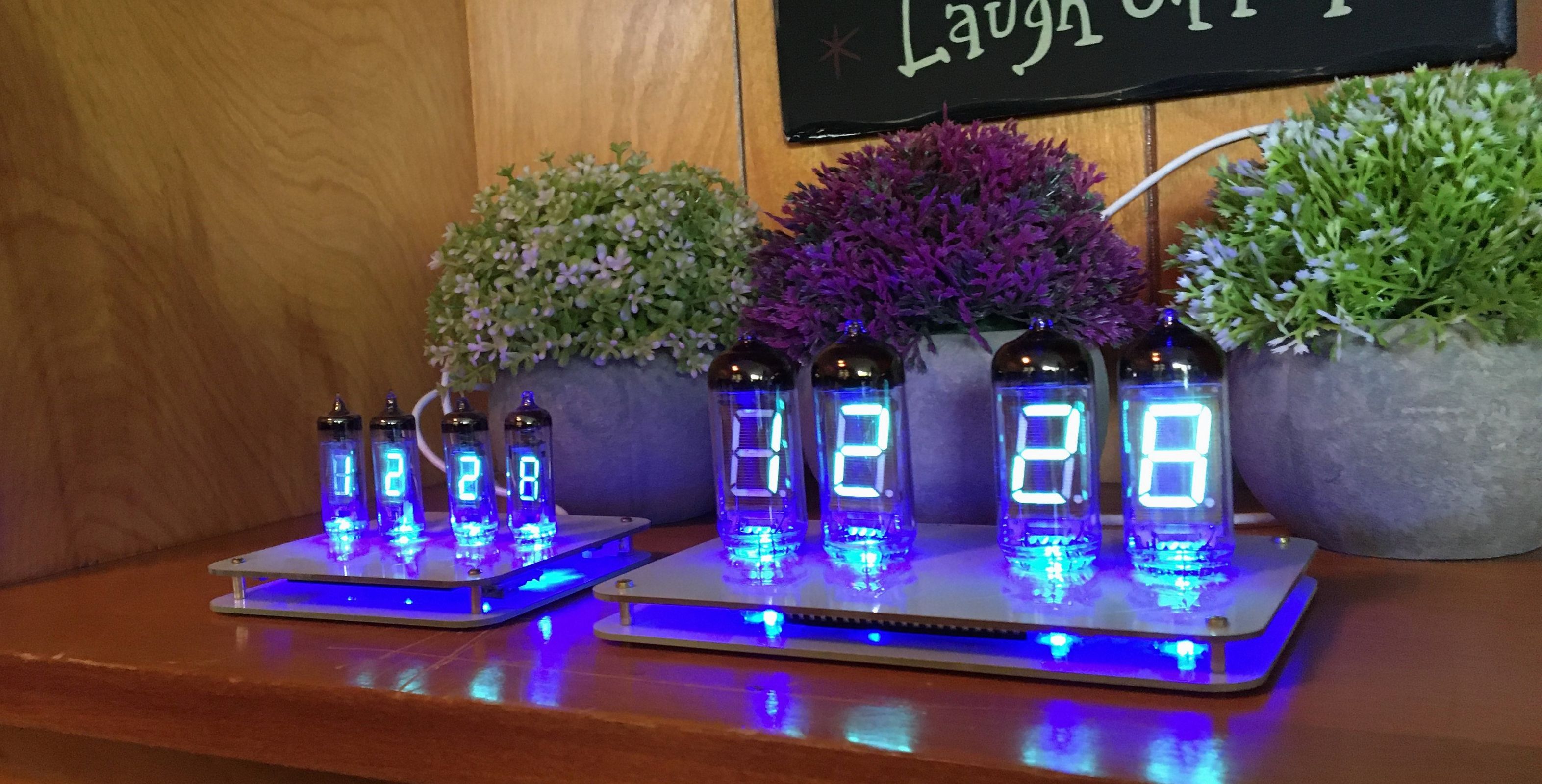 VFD Vacuum Fluorescent Clock 4 Digit IV-11 Tubes