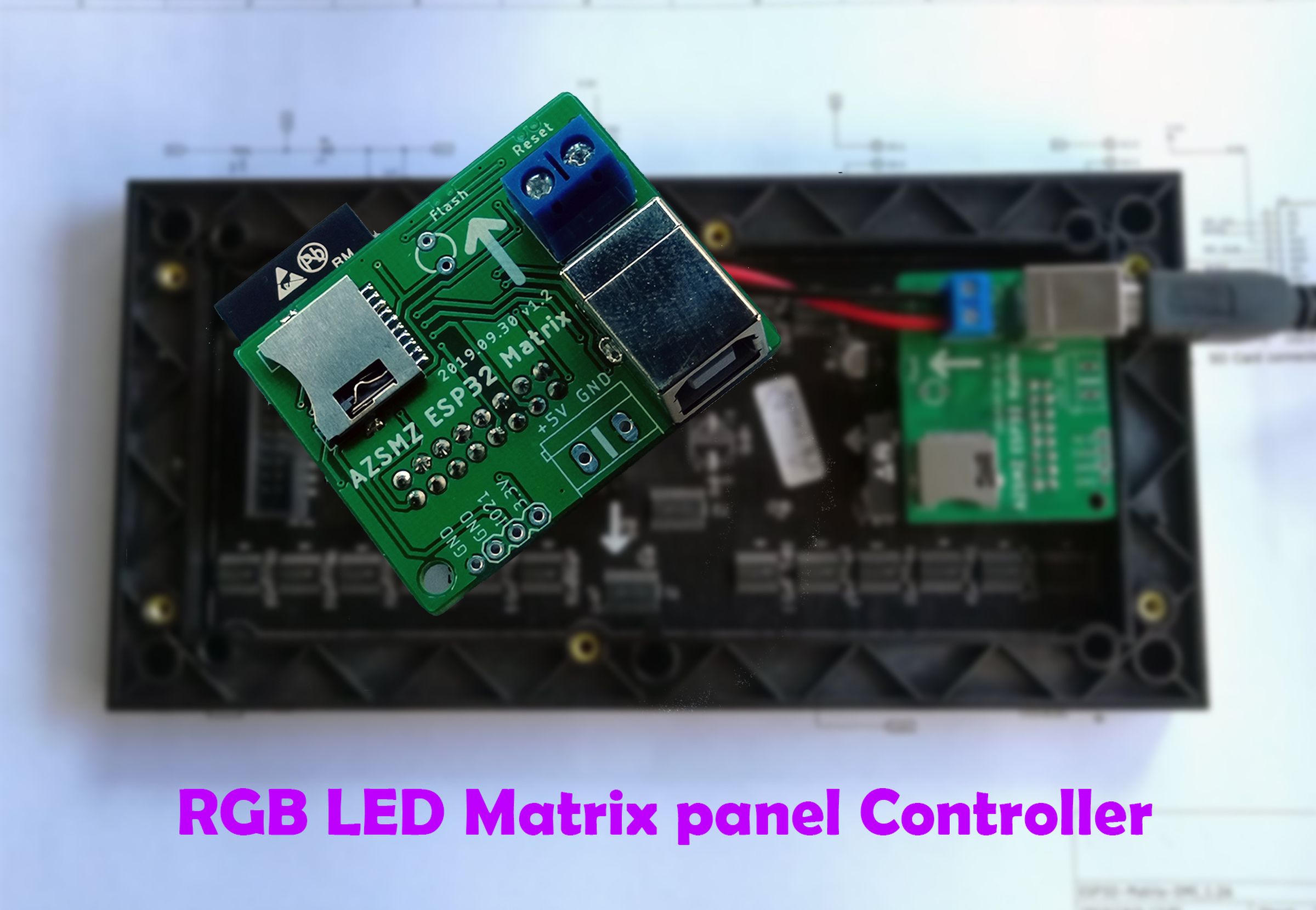 ESP32 RGB LED(HUB 75 type) Matrix panel Controller