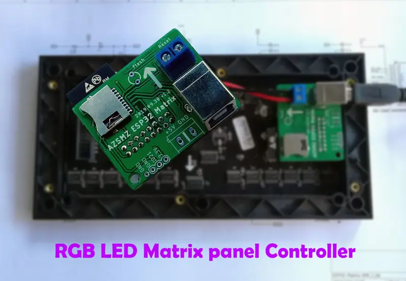 ESP32 RGB LED(HUB 75 type) Matrix panel Controller
